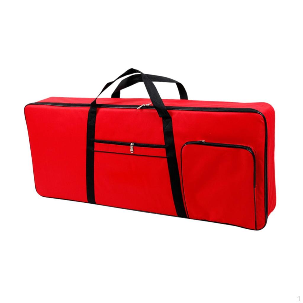 61 Key Keyboard Case 40.16"x16.54"x1.97" Oxford Cloth Accessories Padded with Backpack Straps