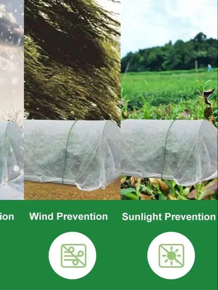 

0.9 oz. 14 ft. x 15 ft. Floating Row Cover Freeze Protection Winter Garden Rowing Covers for Frost Protection белый