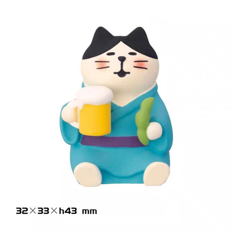 Creative Japanese Cat Groceries Summer Watermelon Cat Series Play Gifts Ins Resin Crafts Diy Small Ornaments Collection Gifts