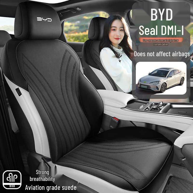 BYD Seal DMI-I Car Seat Cushion: Suede Half-Wrap, Fits 25 Models
