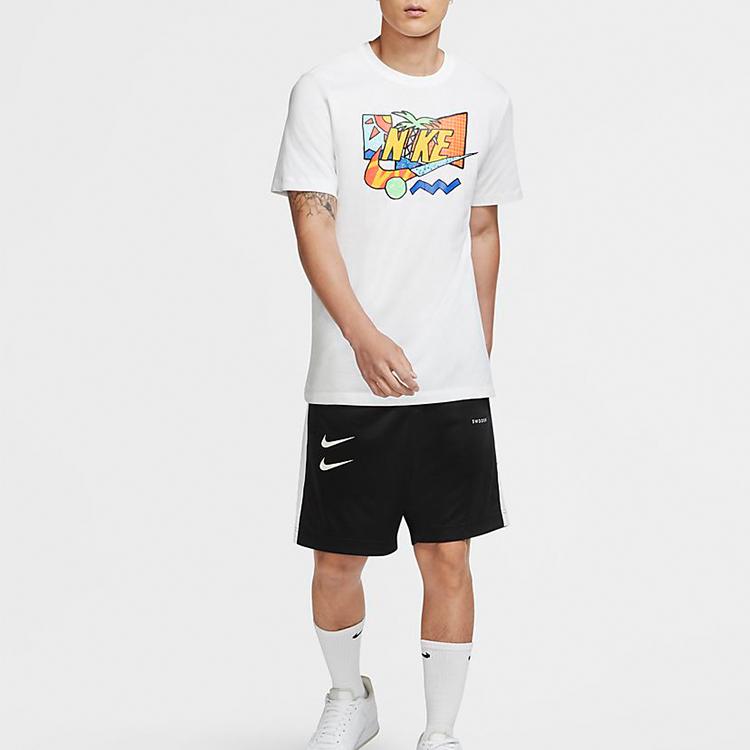 Nike Sportswear Printed Parent-Child Short Sleeve T-Shirt Men Tops White CW0427-100