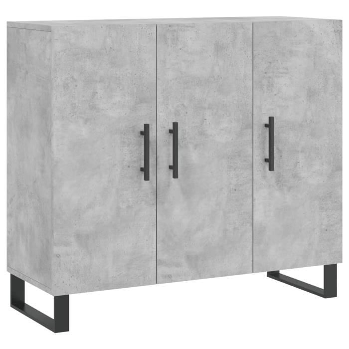 VidaXL Buffet Concrete Grey 90x34x80 Cm Engineered Wood 828136