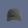 New Big Head Circumference 1987 Embroidered Baseball Cap Quality Deep Top Curved Brim Showing Face Small Cap Children Spring and Autumn Versatile