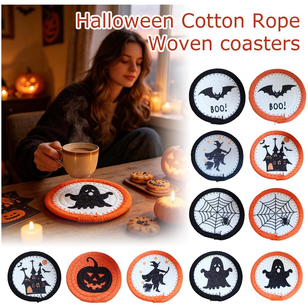 Halloween Cotton Rope Woven for Cups and Table Decor