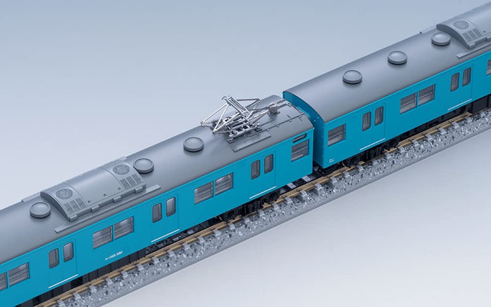 TOMIX N Gauge JR 103 Series JR West Japan SpecificationBlack SashSky Blue Basic Set 98495 Railway Model Train