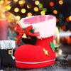 10-1pcs Christmas Candy Bags Red Boots Creative Sugar Bags Santa Gift Bag For Xmas Cookies Gifts Packing Supply Happy New Year