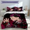3pcs Custom Name Lil Peep Set,Includes 1 Duvet Cover and 2 Pillowcases,All-season Bedroom Decor