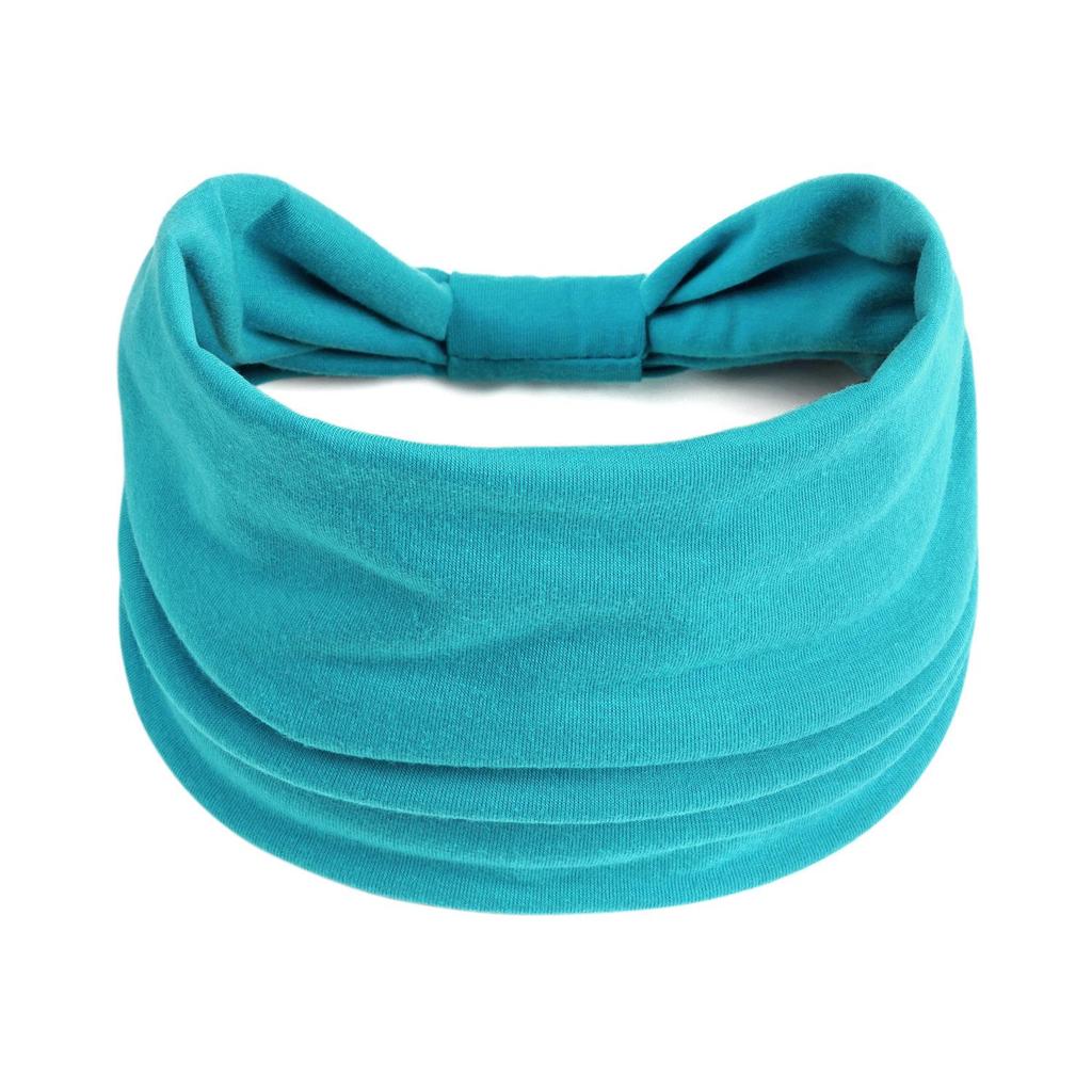 Women's Solid Color Elastic Yoga Headband - Wide, Sweat-Absorbing Sport Macaron Design