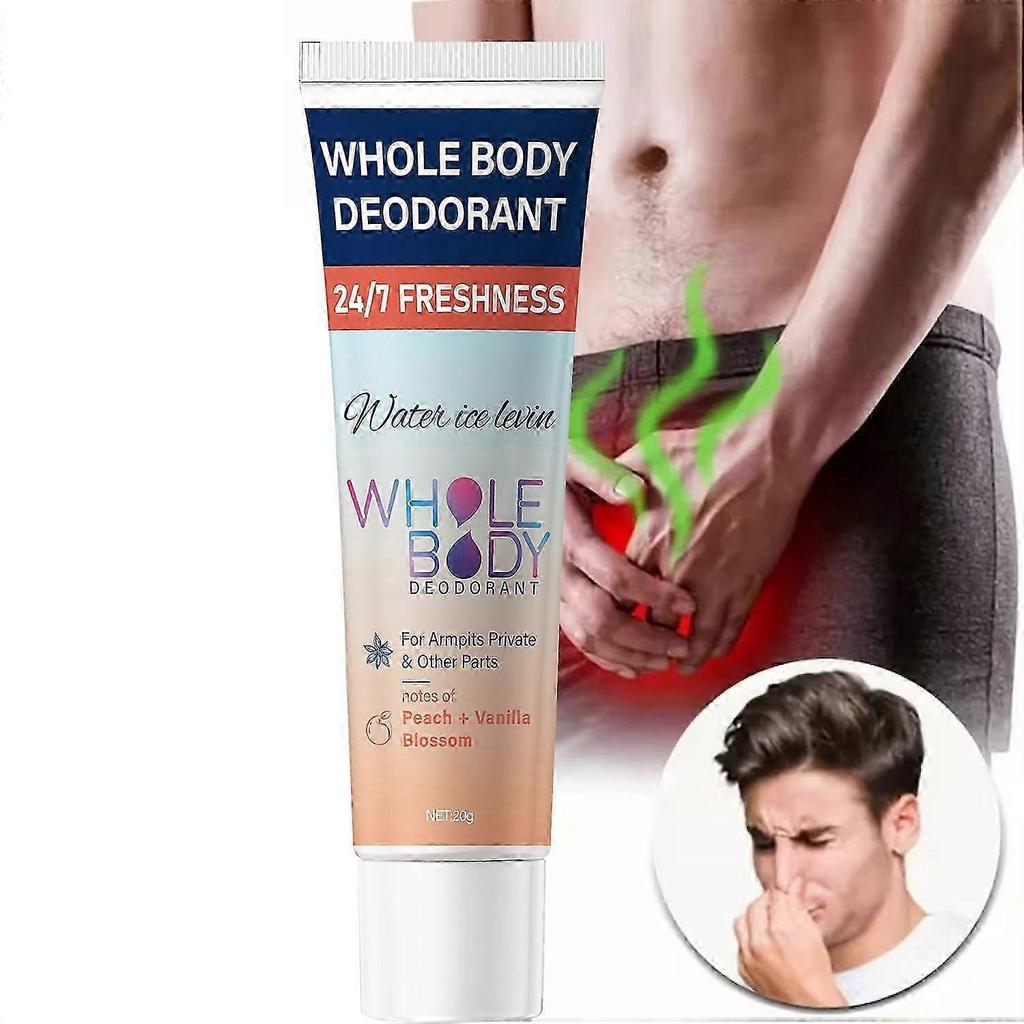 Whole Body Deodorant Cream for Women, Peach & Vanilla Blossom Scent, Aluminum Free Deodorant, 72 HR Odor Protection