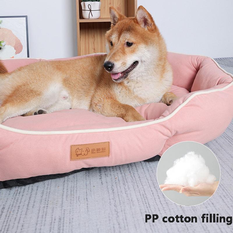 Oval Winter Warm Dog Bed for Medium Dog Mattress Anti-scratch Cat Bed Non-slip Slepping Pet Cushion Large SpaceThickrned Dog Bed