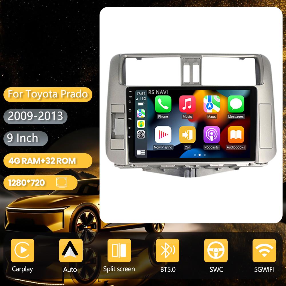 Android 16 for Toyota Land Cruiser Prado 150 2009-2013 Carplay Auto Radio Media Player Stereo 2din Head Unit
