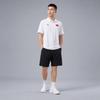 Anta Sports Lifestyle Series Solid Color Breathable Pullover Polo Shirt Unisex Polo Shirts Snow-White 452330103-1
