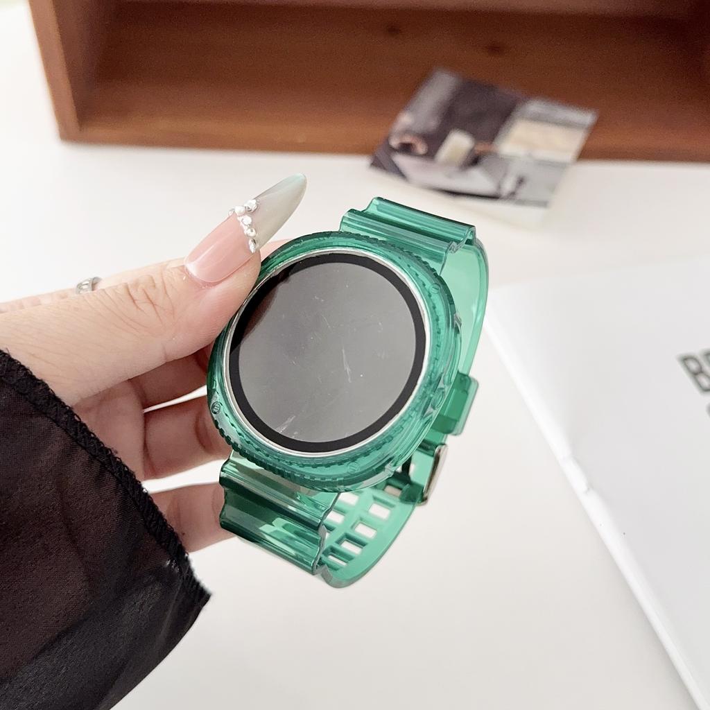 For Samsung Galaxy Watch 8 40mm 44mm Band Pulseira Transparent Silicone Bracelet Correa Galaxy Watch 8 Classic 46mm Case+Strap
