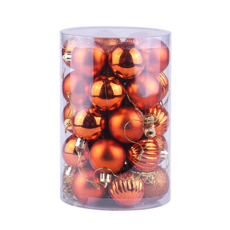 4CM Christmas Ball Box Set Available Lightweight Holiday Christmas Tree Ornament Decorations Christmas Decorations 34PCS/Box