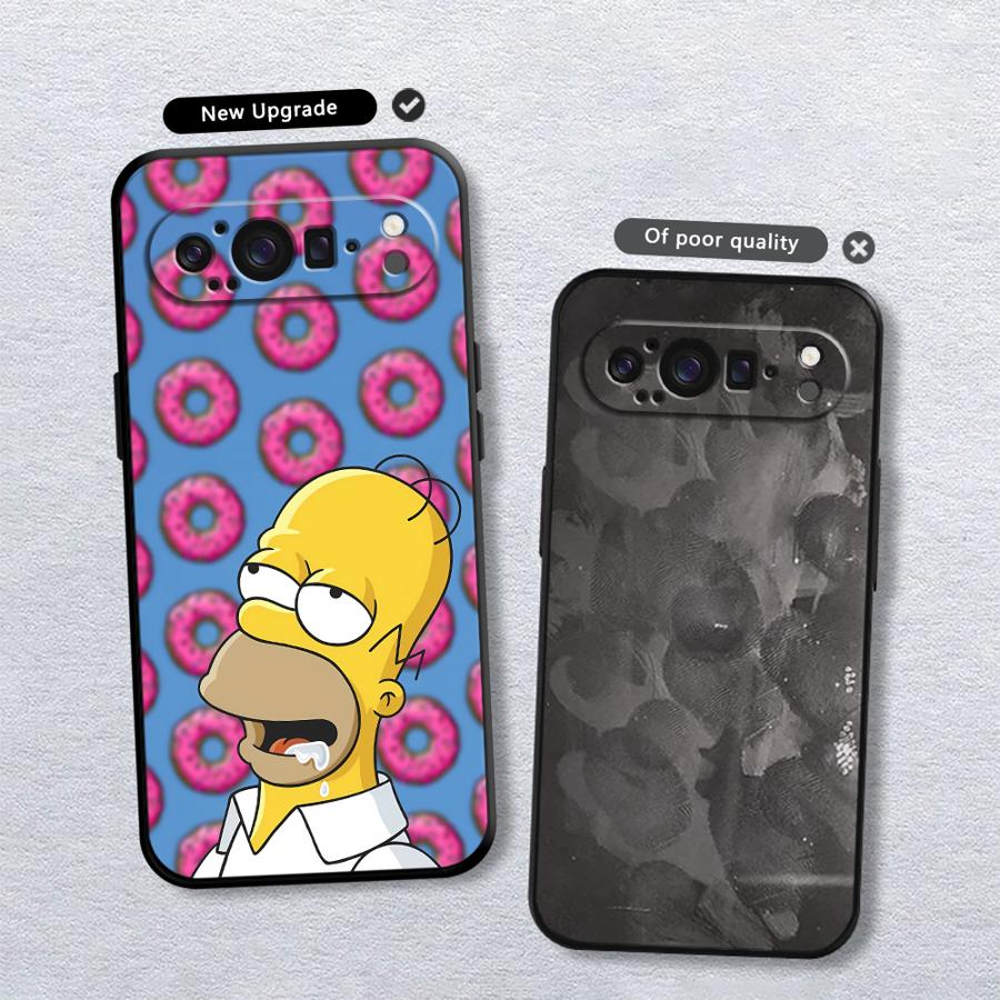 S-simpsons Donut Case for Google Pixel 10A 7a 6a 8a 9a 6 7 8 Pro 10 9 Pro XL Funda Phone Cover
