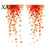 Maple Leaf Glass Decals 2Pcs Fall Window Clings, Hanging Decals, Reusable Autumn Atmosphere Clings Leaves Static Stickers for Thanksgiving Party