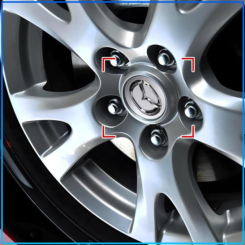 For Mazda 6 3 CX5 5 2 323 CX7 Demio Atenza Axela MX30 CX30 CX3 CX9 RX8 RX7 56mm Car Emblem Tire Wheel Hub Cap Rim Covers Auto Decorate Accessories