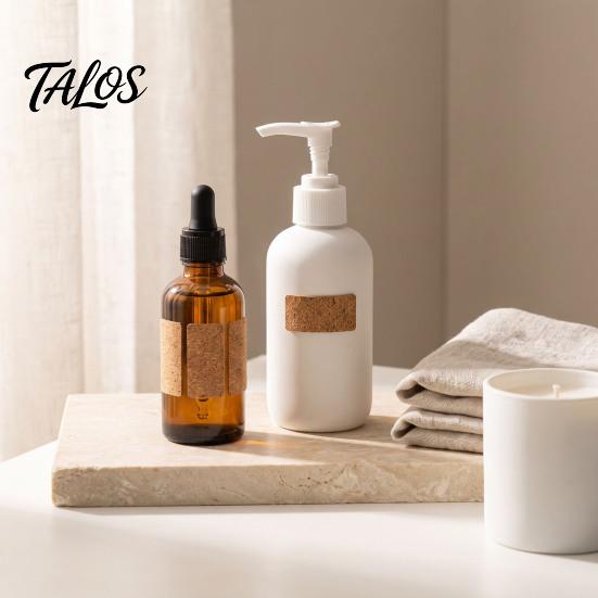 Multi Piece Cork Label Set Self-Adhesive Labels, Waterproof Stickers with Retro Wood Texture, Spice Jar Labels Removable Writable Tags for Jars