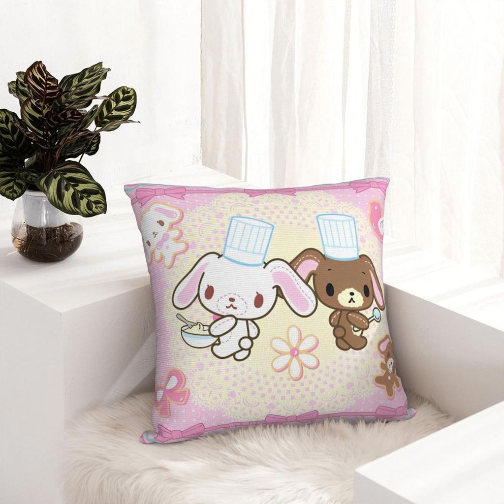 Sugar Rabbit Pillowcase Polyester Cushion Cover Decorative Sugarbunnies Pillow Case Cover Home Square 45*45cm