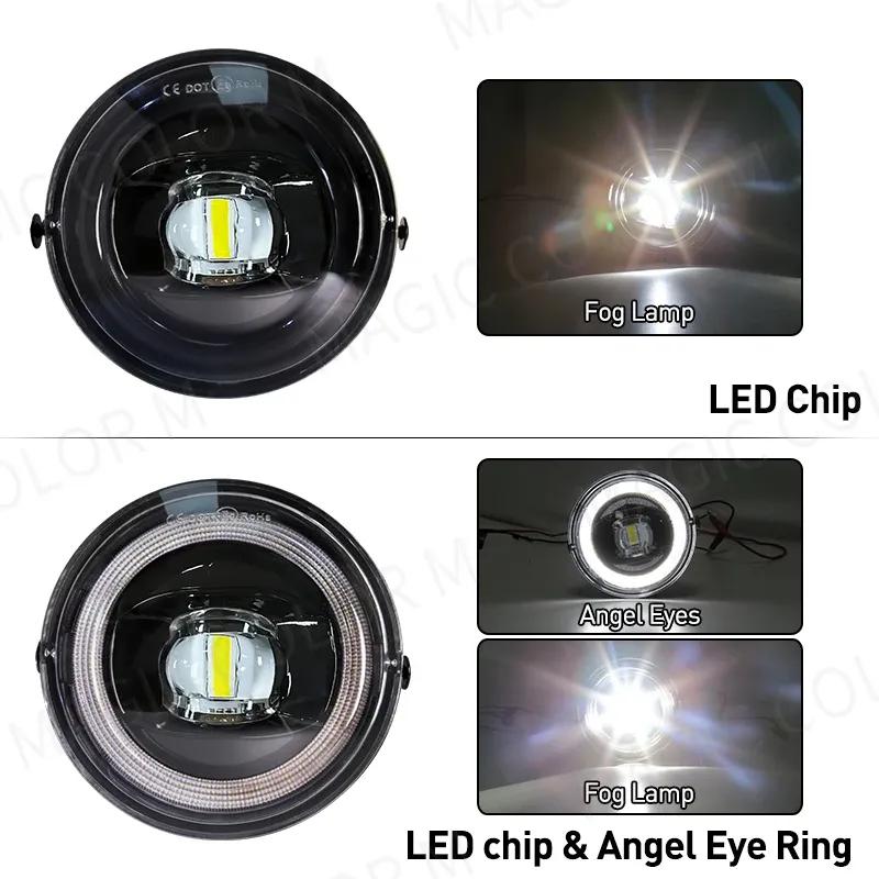 LED Fog Light For Toyota Tacoma Tundra Sequoia 2005 2006 2007 2008 2009 2010 2011 2012 2013 2014 2015 DRL Angel Eyes Headlight