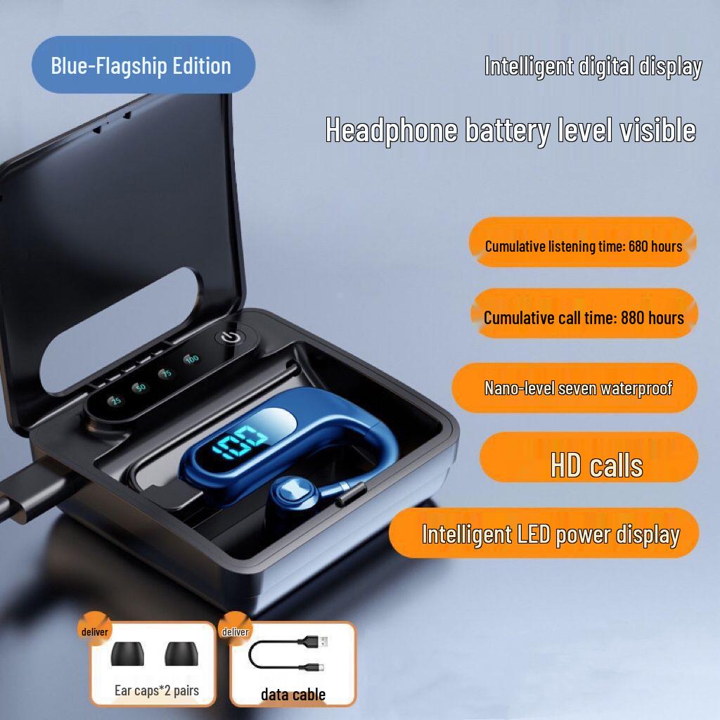 V13 Wireless Bluetooth Earphones with Noise Cancelling and Long Battery Life for Driving and Sports