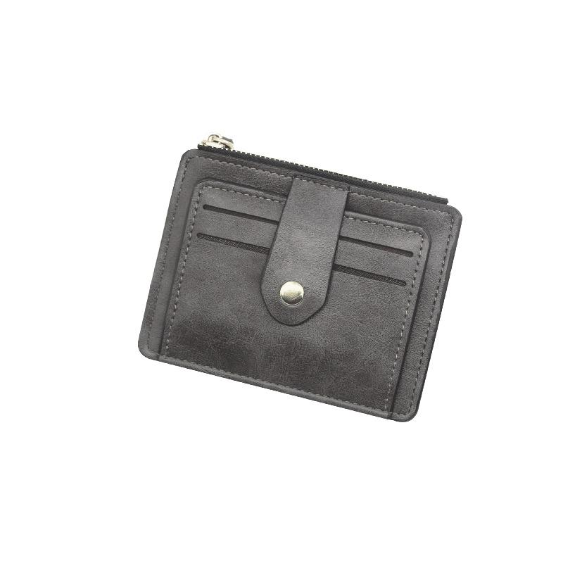 Vintage Small Men's Credit ID Card Holder Wallet Male Slim Leather Wallet with Coin Pocket Brand Purse for Men Women