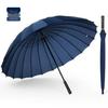 Extra-Large Windproof 24-Rib Umbrella - Double-Person Golf Umbrella with Long Handle, Business Design, Ideal for Rainstorms and Colorful Logos.