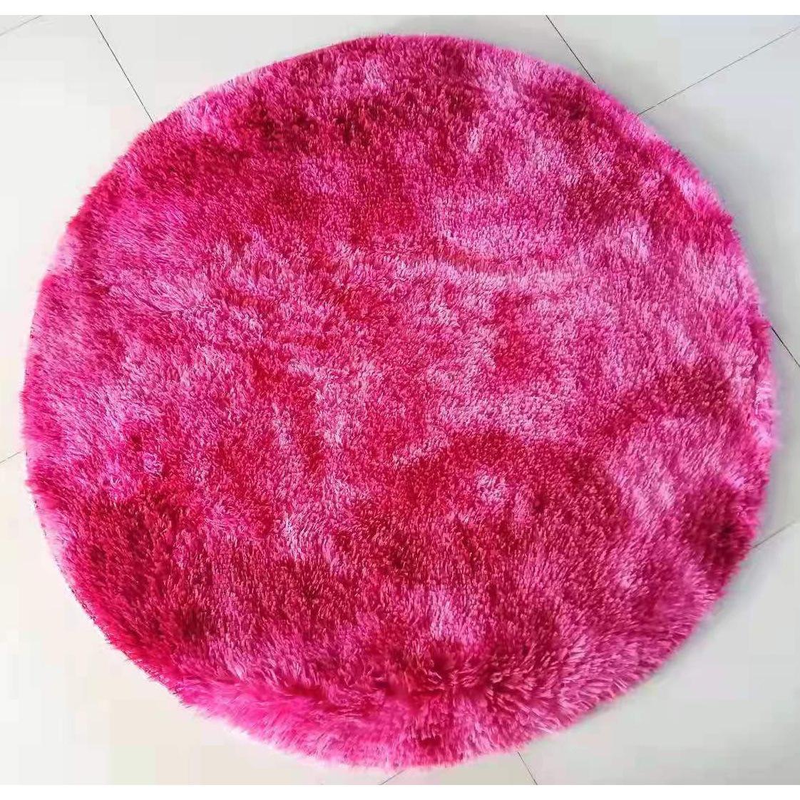

Зеленый круглый пушистый ковер для детской комнаты, однотонный плюшевый ковер для спальни, мягкий коврик с длинными волосами, круглый коврик для ванной, милое украшение, коврик для стула Diameter 40cm розы красного