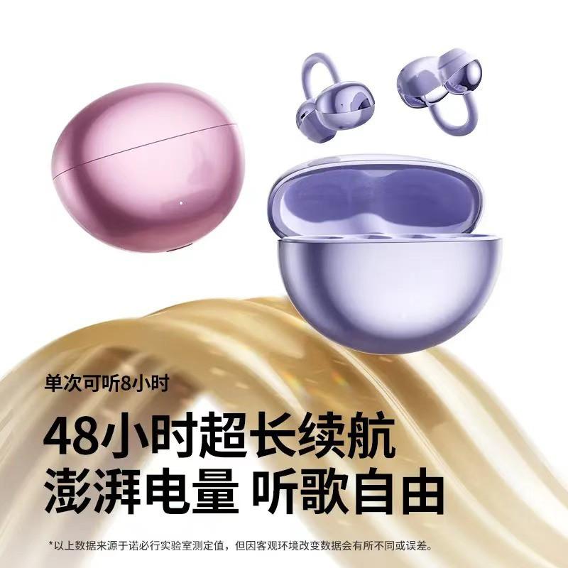 Wireless Ear Clip Bluetooth Headphones 5.4 Hi-Fi Stereo Sport Earbuds Long Battery Life Sweat Resistant Gym Running