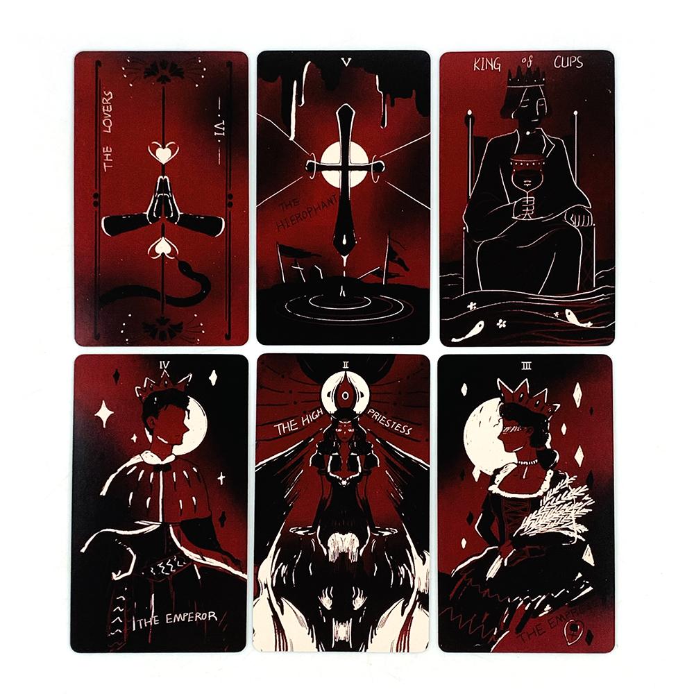 Tarot Deck 78 Pcs Tarot Cards Channel Energy Through Bold Strokes and Striking Contrasts Tarot Deck Family Gathering Cards Game
