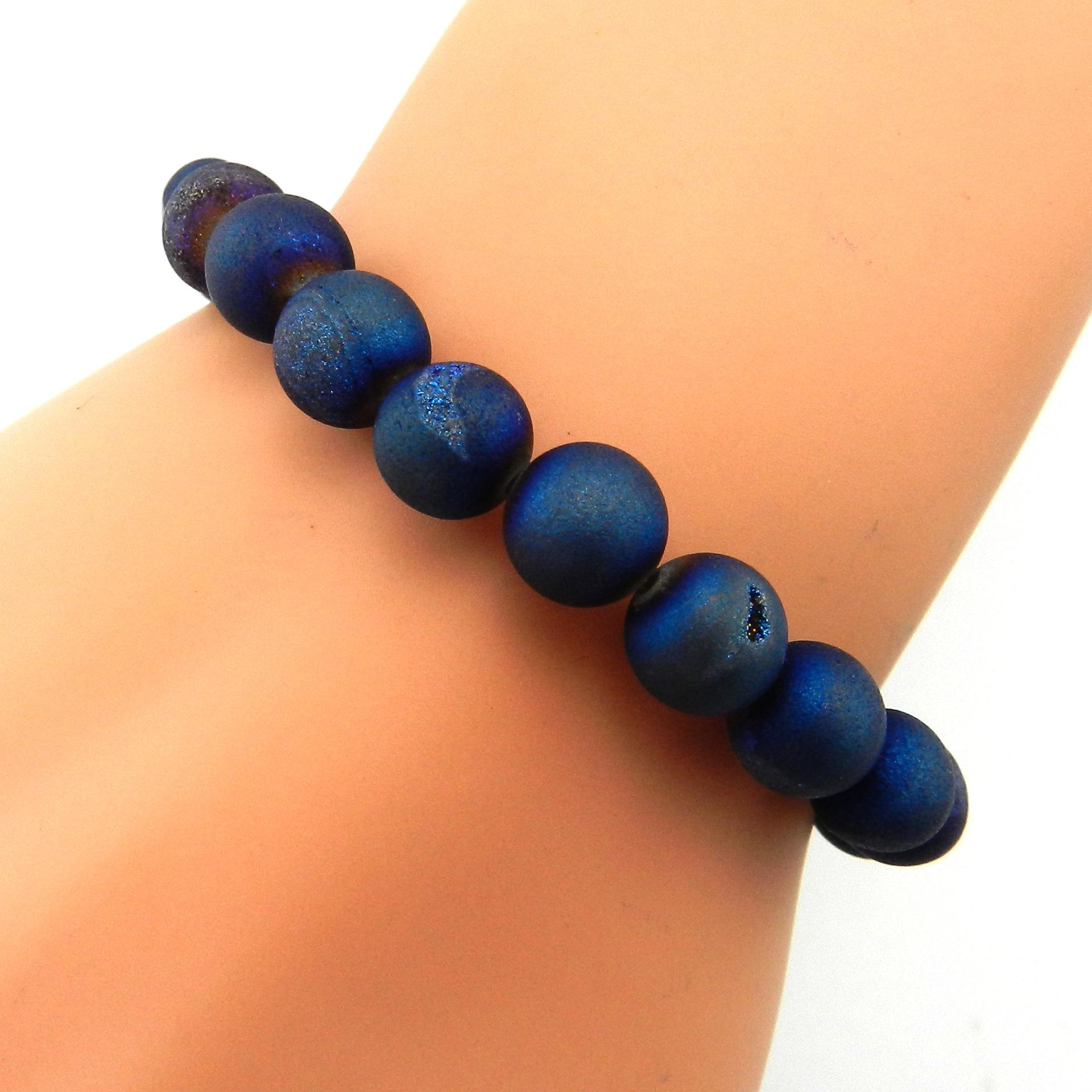 New DIY Open-Mouthed Smile Bracelet with Energy Crystal & Volcanic Beads