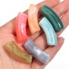 20pcs 35x11mm Acrylic Curved Tube Beads Dual Color Loose Beads For Jewelry Making DIY Handmade Necklace Bracelets Accessories