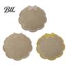 Anti-oil Stain Placemat with Petal Shape And Bow Embroidery Table Mat Round Afternoon Tea Heat Insulation Non-Slip Oil Resistant for Dining
