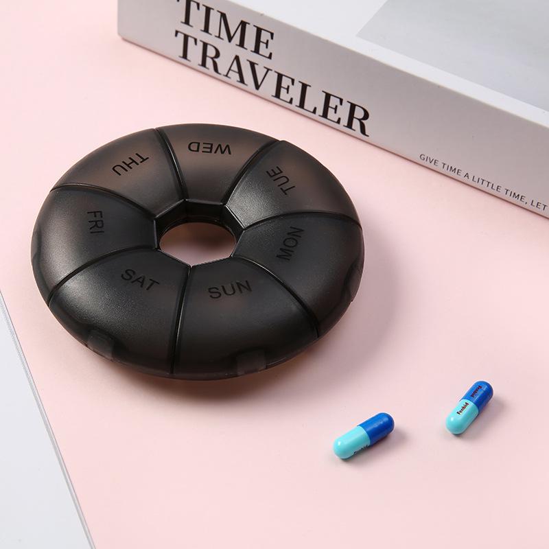 Colorful Portable 7-Day Moisture-Proof Pill Organizer with Compartments