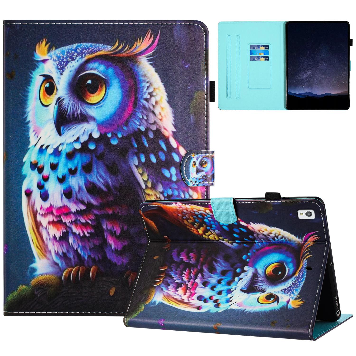 

For iPad 10.2 (2021)/(2019)/(2020/Pro 10.5-inch (2017)/Air 10.5 inch (2019) Tablet Case PU Leather Stand Cover Owl
