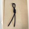 Beautiful PU Rope Knot Keychain Solid Color Thick PU Rope Art with Ring Clasp Woman's Handbag Pendants
