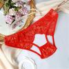 Sexy Lingerie Women's Panties Crotch Opening Transparent Briefs Jacquard Lace Underwear for Ladies Women Mesh Pantys