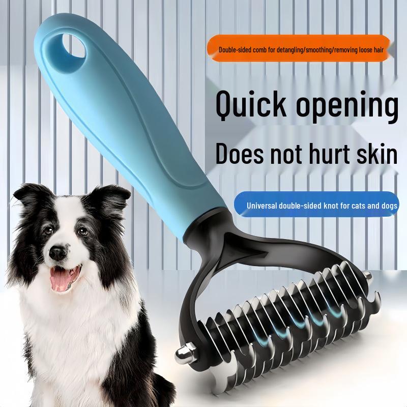 Teddy Golden Retriever Haustierkamm: Universelles Entwirrungs- und Ausbürstwerkzeug für Katzen und Hunde