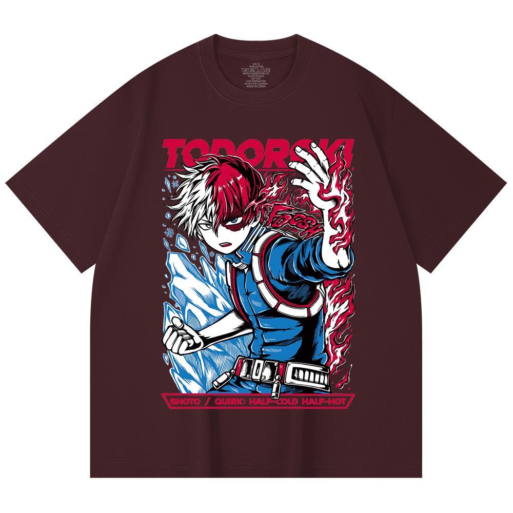 

230 Gsm 100% Cotton My Hero Academia V10 Shoto Print Unisex Heavy Cotton T Shirt 2XL
