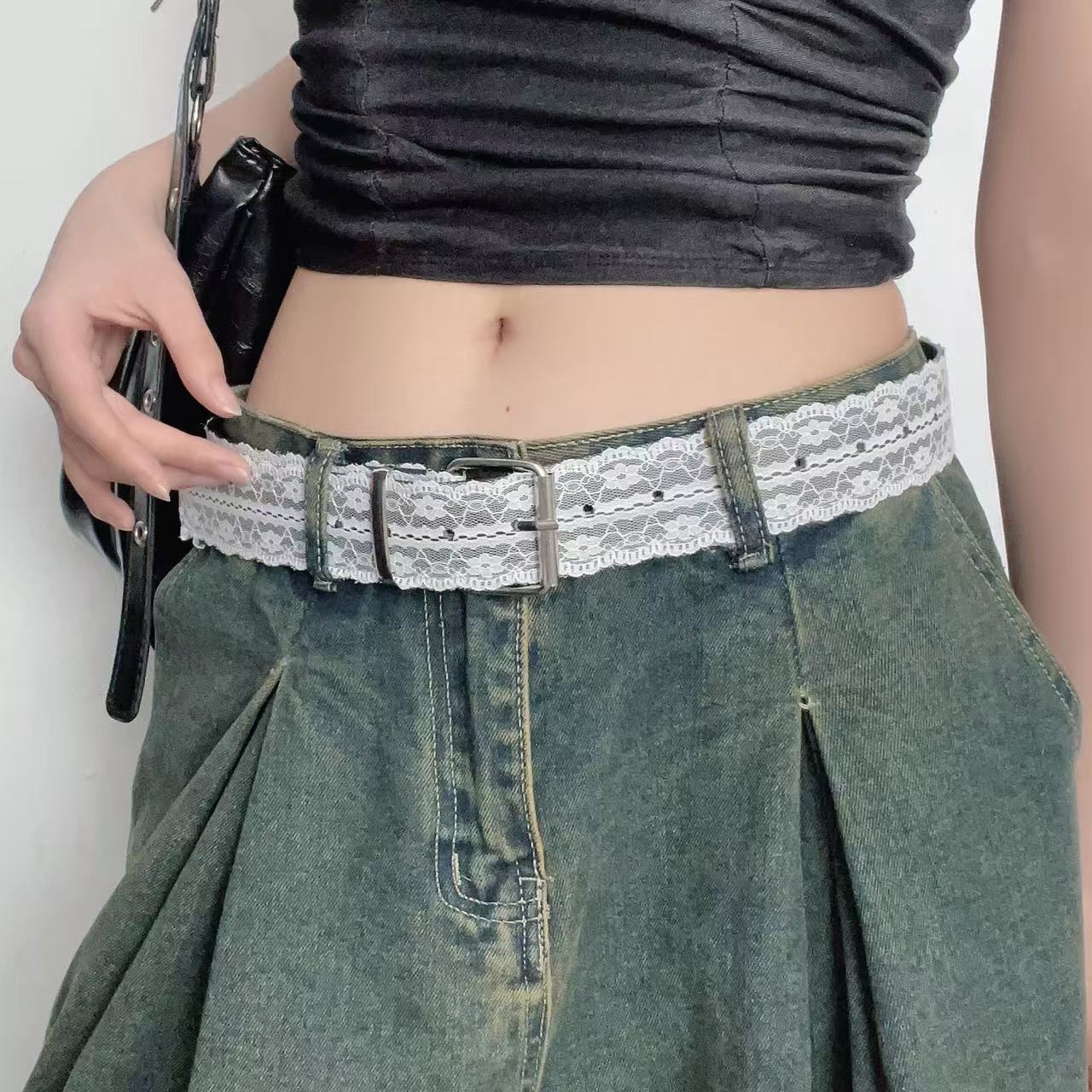 Lace Lace Belt Summer Pure Desire Sweet Temperament Accessories Versatile Spice Girl Premium Wind Belt