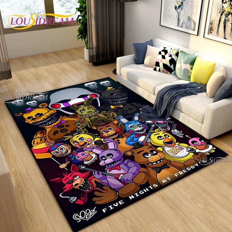 Horror Bear Night Game Carpet for Living Room Bedroom Rug Kitchen Kids Door Unslip Floor Mat Birthday gift photography props Rug