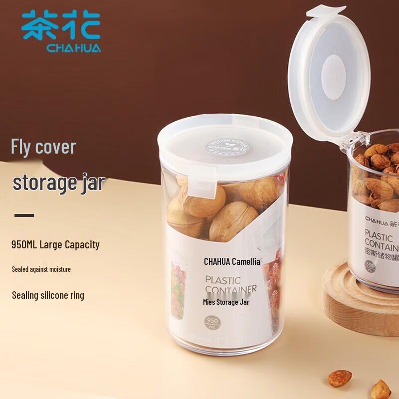Multipurpose Plastic Food Storage Jars with Lids