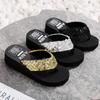Women Summer Sandals Sequins Beach Female Flip Flops Ladies Slippers High Heels Shoes Women Platform Wedges Slippers