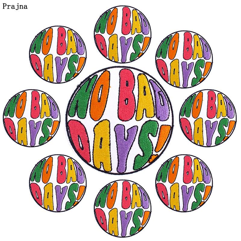 Prajna 10PCS Wholesale Letter Flower Patch Iron On Embroidered Patches For Clothing Cartoon Letter Pathes On Clothes Swing DIY