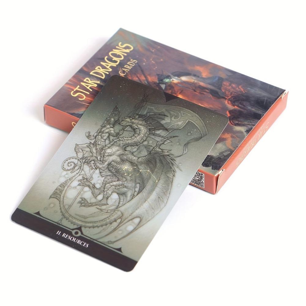 Star Dragons Oracle Card 33-korts kortstokk med elektronisk guidebok spåspill 10,4*7,3 cm