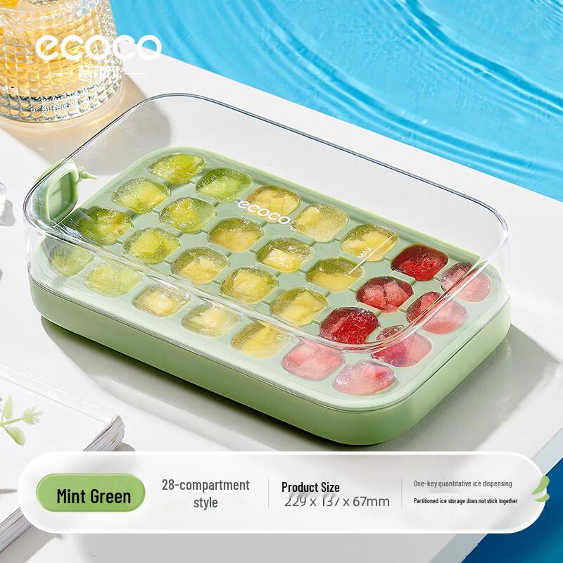 ecoco Automatic Water Filling Ice Cube Tray with Lid