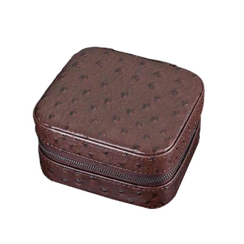 Elegant PU Leather Watch Case 2 Slots Timepieces Organizer Fashionable Watches Travel Pouch for Jewelry Enthusiasts