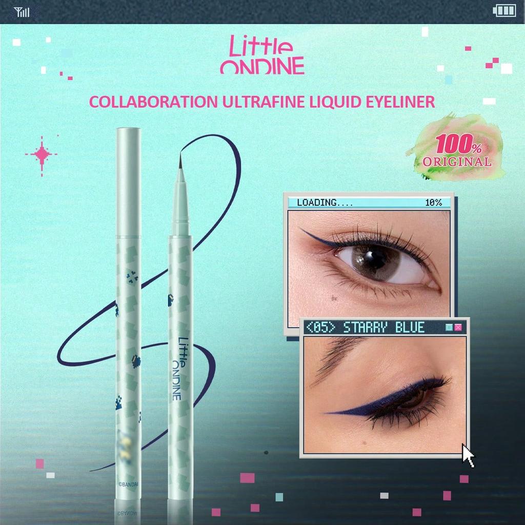 Little Ondine Tamagotchi Pixel Pals Collaboration UltraFine Liquid Eyeliner 01/02/04/05, 0.01mm Smooth Tip, Waterproof Smudge-Proof Long-Lasting