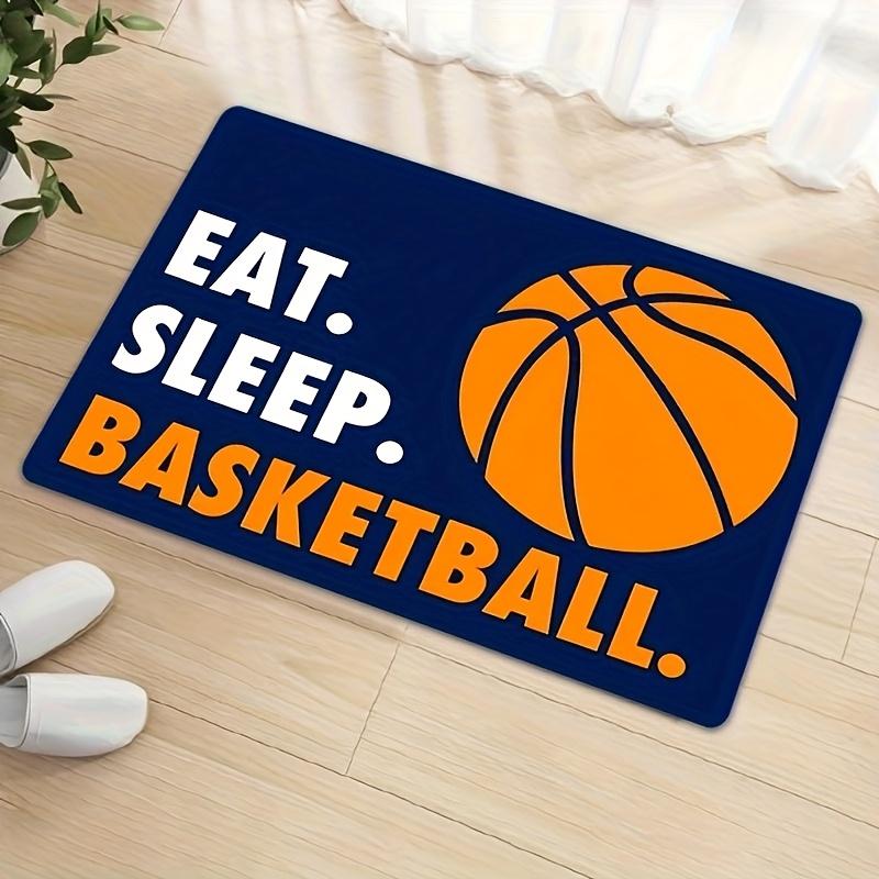 

Basketball Lover Doormat - Eat. Sleep. Basketball. Design for a Sporty Home Entrance, Perfect for Fans and Players 40x60cm