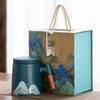 Meijing Ceramic Tea Separation Mug with Wooden Handle